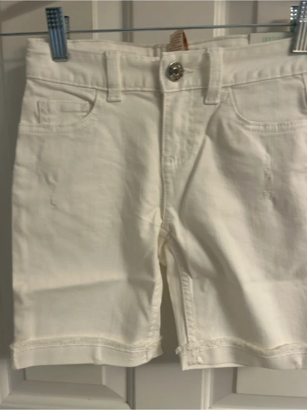 NWT- Justice Girls White Denim Shorts